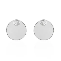 Bijoux D'oreilles Aleksandra Argent Blanc Oxyde De Zirconium-Histoire d'Or Clearance