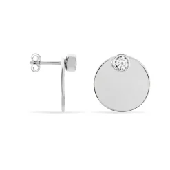 Bijoux D'oreilles Aleksandra Argent Blanc Oxyde De Zirconium-Histoire d'Or Clearance