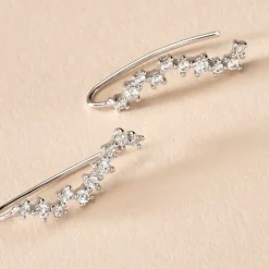 Bijoux D'oreilles Brandi Argent Rhodié Oxyde De Zirconium-Histoire d'Or Best