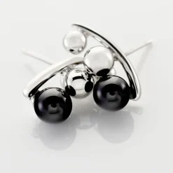 Bijoux D'oreilles Cleya Argent Blanc Céramique-Histoire d'Or New