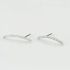 Bijoux D'oreilles Eleana Or Blanc Oxyde De Zirconium-Histoire d'Or Online