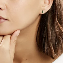 Bijoux D'oreilles Emotion Or Jaune Emeraude Diamant-Histoire d'Or Online