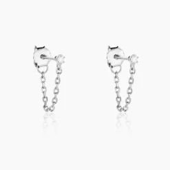 Bijoux D'oreilles Fantaisia Argent Blanc Oxyde De Zirconium-Histoire d'Or Clearance