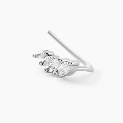 Bijoux D'oreilles Juanie Argent Blanc Oxyde De Zirconium-Histoire d'Or Sale