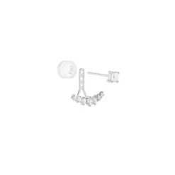 Bijoux D'oreilles Kyoto Or Blanc Oxyde De Zirconium-Histoire d'Or New