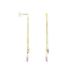 Bijoux D'oreilles Lavender Or Jaune Améthyste-Histoire d'Or Outlet