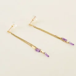 Bijoux D'oreilles Lavender Or Jaune Améthyste-Histoire d'Or Outlet