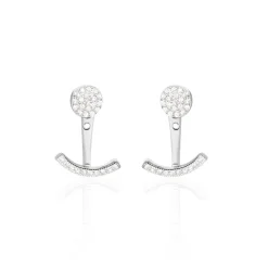 Bijoux D'oreilles Phybie Argent Blanc Oxyde De Zirconium-Histoire d'Or New