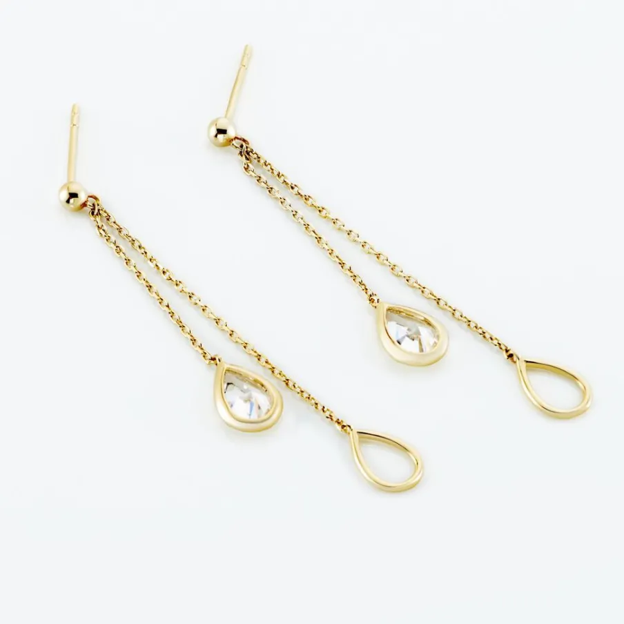 Histoire d'Or Bo Pendantes Or Jaune Emerika Oxyde De Zirconium