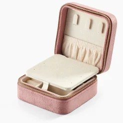 Boite à Bijou Tissu Rose-Histoire d'Or Discount