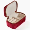 Boite à Bijou Tissu Rouge-Histoire d'Or Sale