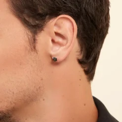 Histoire d'Or Boucle D'oreille Puce Unitaire Paco Argent Blanc Oxyde De Zirconium