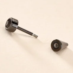 Boucle D'oreille Puce Unitaire Adam Plaqué Or Jaune Oxyde De Zirconium-Histoire d'Or Outlet