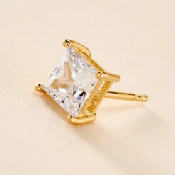 Boucle D'oreille Puce Unitaire Sofiane Zirconium-Histoire d'Or