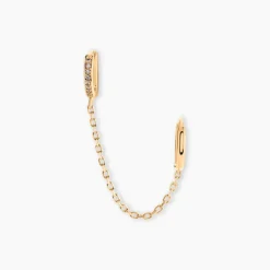 Boucle D'oreille Unitaire Plaqué Or Thed Oxydes De Zirconium-Histoire d'Or Online