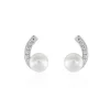 Boucles D'oreilles Angel Or Blanc Perle De Culture Oxyde Oxyde-Histoire d'Or Clearance