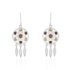 Boucles D'oreilles Argent Blanc Lorena Ambre-Histoire d'Or Outlet