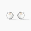 Boucles D'oreilles Clips Argent Blanc Valerio Perles Oxydes-Histoire d'Or Clearance