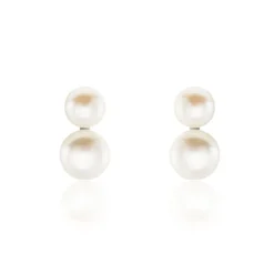 Boucles D'oreilles Clips Argent Blanc Viano Perles Oxydes-Histoire d'Or Clearance