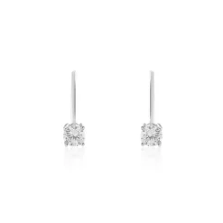 Boucles D'oreilles Dormeuses Argent Blanc Viventiol Oxyde De Zirconium-Histoire d'Or New