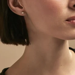 Boucles D'oreilles Dépareillées Munroe Or Jaune Oxyde De Zirconium-Histoire d'Or