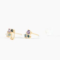 Boucles D'oreilles Dépareillées Printemps Précieux Or Jaune Améthyste-Histoire d'Or Discount