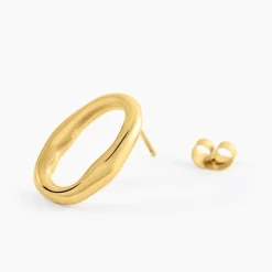 Boucles D'oreilles Gold Aura Acier Jaune-Histoire d'Or