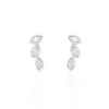 Boucles D'oreilles Grimpantes Elohane Argent Blanc Oxyde De Zirconium-Histoire d'Or Online