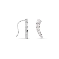 Boucles D'oreilles Grimpantes Aldrick Argent Blanc Oxyde De Zirconium-Histoire d'Or Outlet