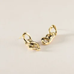 Boucles D'oreilles Hera Pendantes Acier Doré-Histoire d'Or Outlet