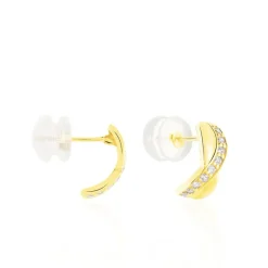 Boucles D'oreilles Izefia Rondes Or Jaune Oxyde De Zirconium-Histoire d'Or Best