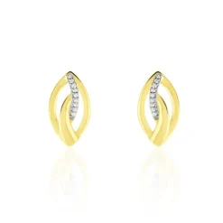 Boucles D'oreilles Or Jaune Sven Diamant-Histoire d'Or