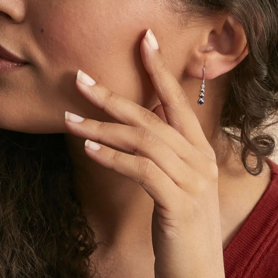 Histoire d'Or Boucles D'oreilles Pendantes Josephine Et Diamant