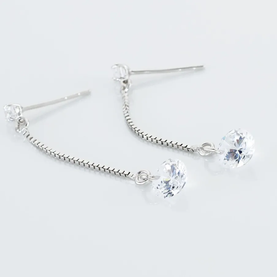 Histoire d'Or Boucles D'oreilles Pendantes Regane De Zirconium