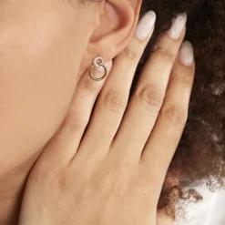 Boucles D'oreilles Pendantes Essia Plaqué Or Jaune Oxyde De Zirconium-Histoire d'Or Best