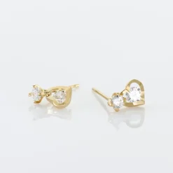 Boucles D'oreilles Pendantes Ludyvine Or Jaune Oxyde De Zirconium-Histoire d'Or Sale