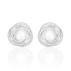 Boucles D'oreilles Pendantes Matilda Argent  Perle Culture Et Oxyde-Histoire d'Or Online