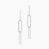 Boucles D'oreilles Pendantes Chiarina Argent Blanc-Histoire d'Or Discount