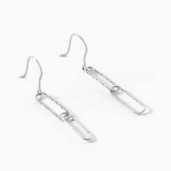 Boucles D'oreilles Pendantes Chiarina Argent Blanc-Histoire d'Or Discount