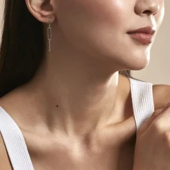 Boucles D'oreilles Pendantes Chiarina Argent Blanc-Histoire d'Or Discount