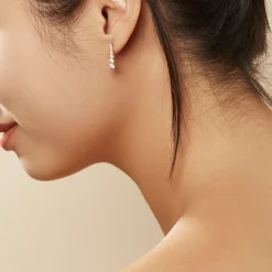 Boucles D'oreilles Pendantes Plaqué Or Beisiris Oxydes De Zirconium-Histoire d'Or New