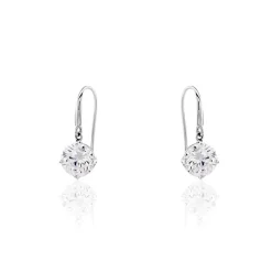 Boucles D'oreilles Pendantes Or Blanc Aedhan Oxydes-Histoire d'Or Best
