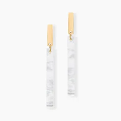 Boucles D'oreilles Pendantes Halcyone Or Jaune Nacre-Histoire d'Or Discount