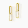 Boucles D'oreilles Pendantes Infini Pop Argent Jaune Oxyde Zirconium-Histoire d'Or Discount