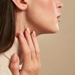 Boucles D'oreilles Pendantes Gaiana Argent Blanc-Histoire d'Or Hot