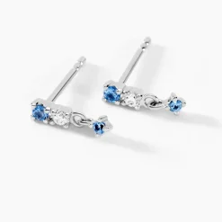 Histoire d'Or Boucles D'oreilles Pendantes Elorine Argent Blanc Oxyde De Zirconium