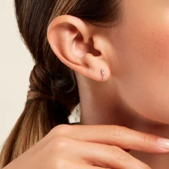 Histoire d'Or Boucles D'oreilles Pendantes Elorine Argent Blanc Oxyde De Zirconium