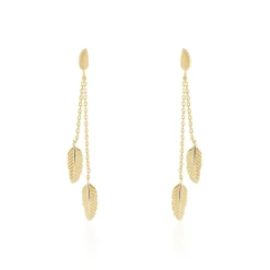 Boucles D'oreilles Pendantes Plaqué Or Jaune Libby-Histoire d'Or Sale