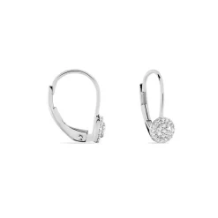 Histoire d'Or Boucles D'oreilles Pendantes Ursilla Or Blanc Diamants
