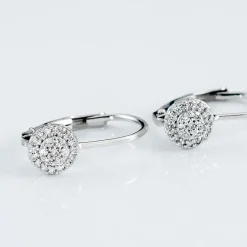 Histoire d'Or Boucles D'oreilles Pendantes Ursilla Or Blanc Diamants